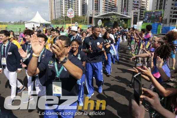Así fue la bienvenida oficial a la delegación hondureña en Río de Janeiro.