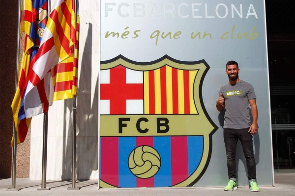 La presentación Arda Turan, nuevo fichaje del FC Barcelona,