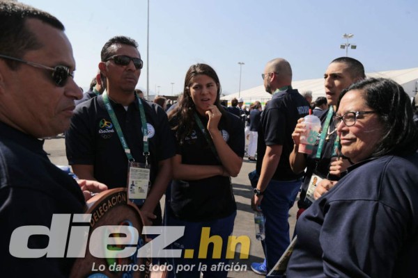 Así fue la bienvenida oficial a la delegación hondureña en Río de Janeiro.