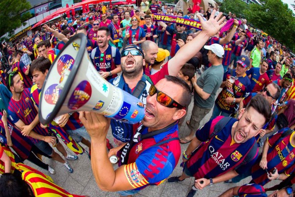 Las mejores fotos de los aficionados del Barcelona en Berlín