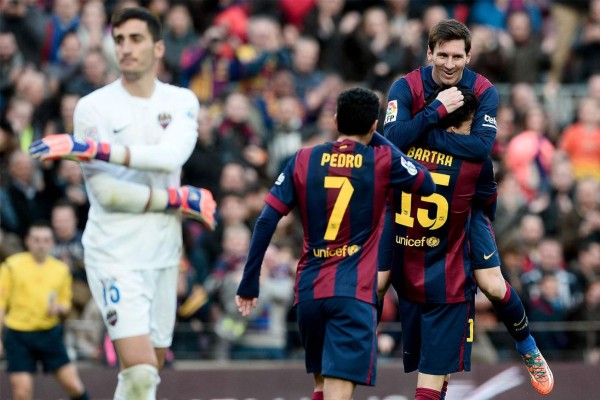 Barcelona goleó 5-0 a Levante con triplete de Lionel Messi