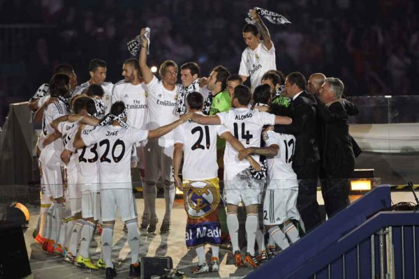 Celebración de 'La Décima” en el Bernabéu