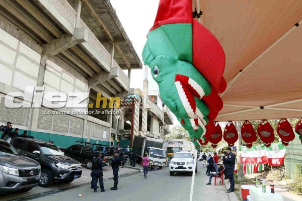 Ambientazo y máxima seguridad previo a la Gran Final entre Marathón y Motagua
