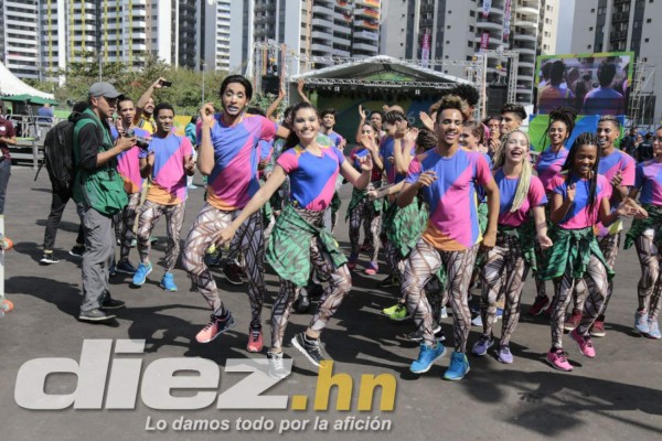 Así fue la bienvenida oficial a la delegación hondureña en Río de Janeiro.