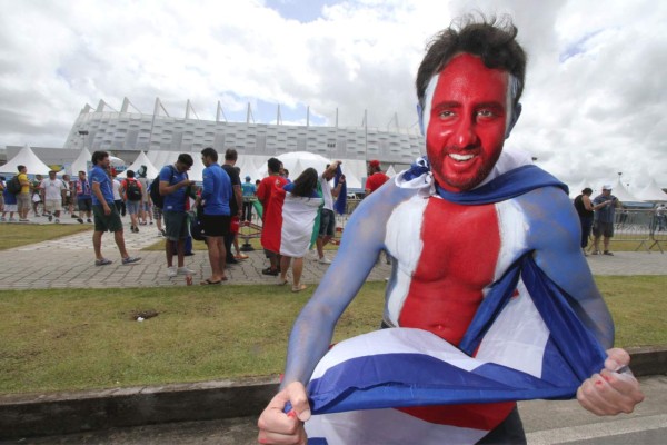 Las mejores imágenes del juego Costa Rica vs Italia.