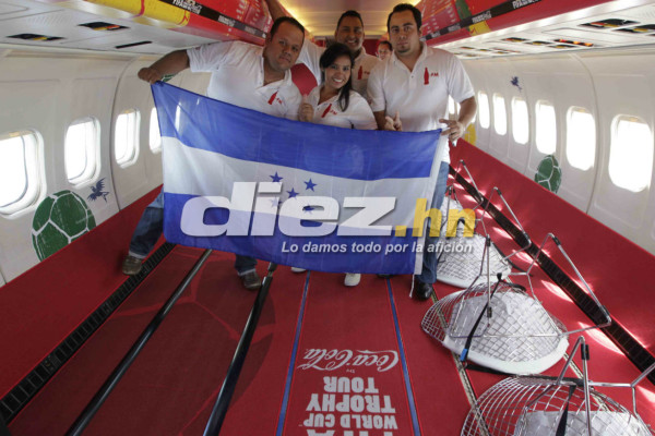 La Copa del Mundo del mundial Brasil 2014 llegó a San Pedro Sula.