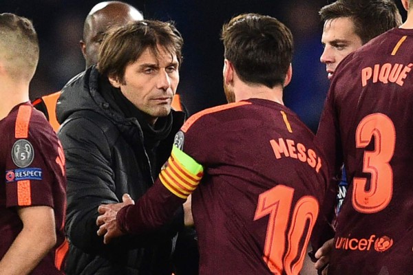 EN FOTOS: La locura de Messi en Stamford Bridge y el saludo a Conte