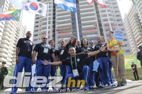 Así fue la bienvenida oficial a la delegación hondureña en Río de Janeiro.