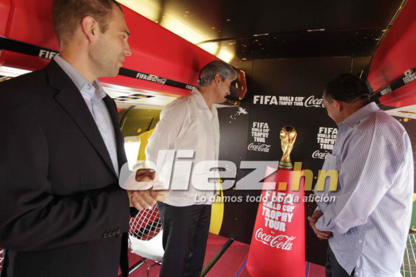 La Copa del Mundo del mundial Brasil 2014 llegó a San Pedro Sula.