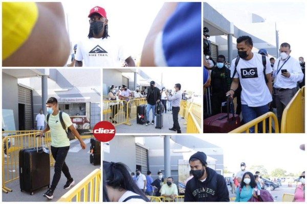 Semblante de tristeza y pena: salida de los futbolistas legionarios de Honduras de vuelta a sus equipos