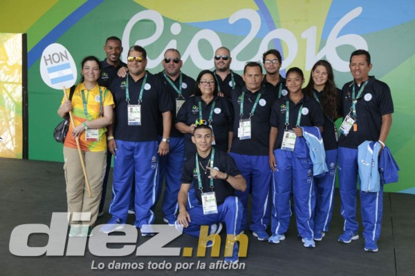 Así fue la bienvenida oficial a la delegación hondureña en Río de Janeiro.