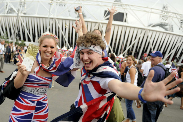 Gran ambiente inauguración de los Juegos Londres 2012.