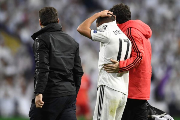 NO SE VIO EN TV: El desconsuelo de los futbolistas del Real Madrid y el jugador del Barcelona en el Bernabéu