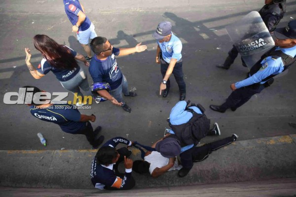 EN FOTOS: Así fue la balacera en las afueras del Nacional en el Motagua-Marathón
