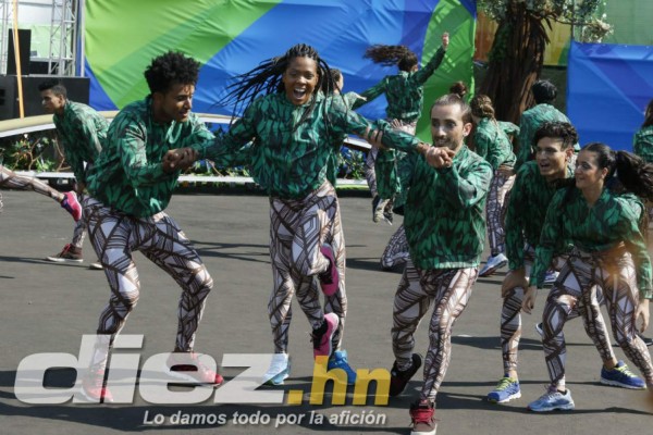 Así fue la bienvenida oficial a la delegación hondureña en Río de Janeiro.