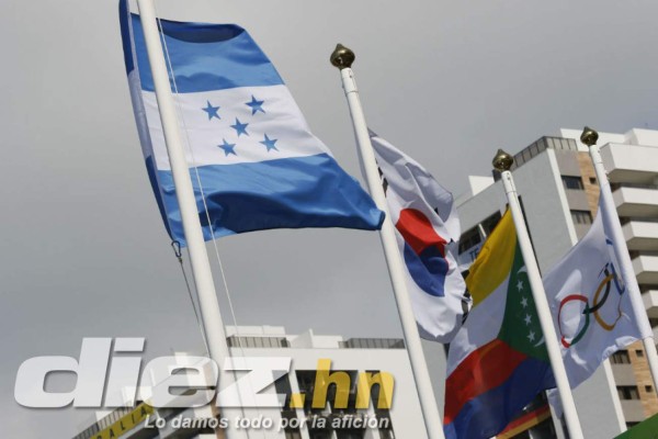 Así fue la bienvenida oficial a la delegación hondureña en Río de Janeiro.