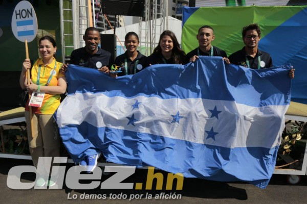 Así fue la bienvenida oficial a la delegación hondureña en Río de Janeiro.