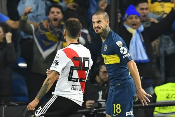 Fotos: La tristeza de los jugadores de Boca Juniors y Schelotto de rodillas ante River Plate