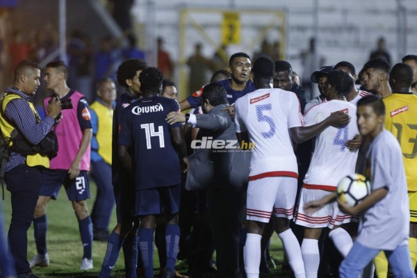 NO VISTE EN TV: La bronca entre jugadores de Motagua y Portmore United