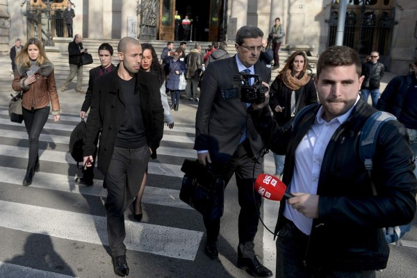 Momentos en que Mascherano se enfrentó a la justicia en Barcelona