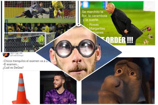 Destrozan a De Gea en los memes tras perder la final ante Villarreal; Messi y Zidane tampoco se salvaron
