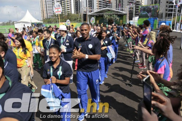 Así fue la bienvenida oficial a la delegación hondureña en Río de Janeiro.