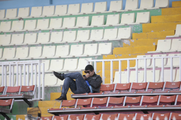 Ambiente en el partido Motagua-Marathón