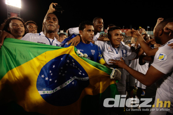 Celebración de los mundialistas
