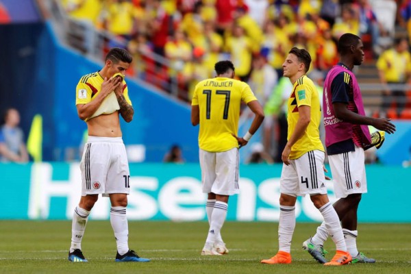 NO VISTE EN TV: El festejo de los japoneses y las caras tristes de los jugadores de Colombia