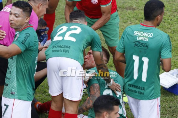 NO VISTE EN TV: El amor de un juvenil al escudo del Platense, persignación y la herida de Techera