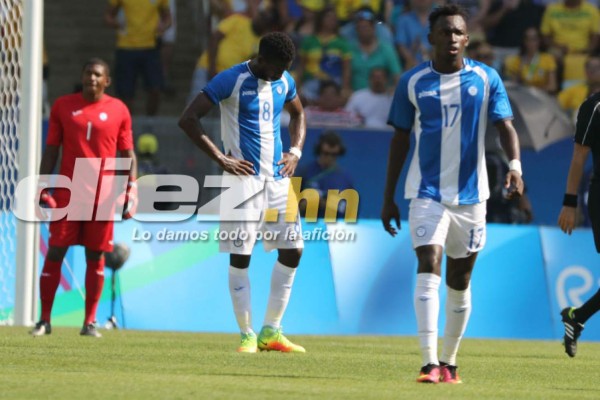 FOTOS: El lamento hondureño luego de la goleada ante Brasil en Río 2016