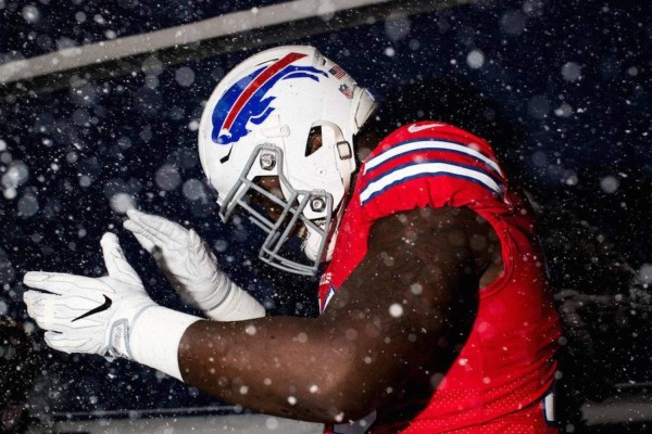 La impresionante nevada en el partido de la NFL