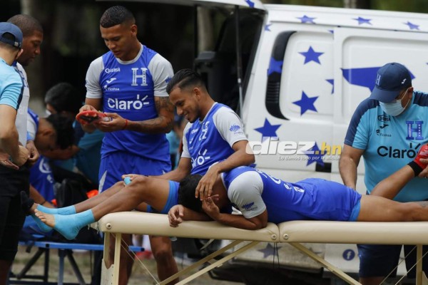Los cariñitos de Edwín Rodríguez y las bromas de Deiby: el penúltimo entreno de Honduras con el combo completo
