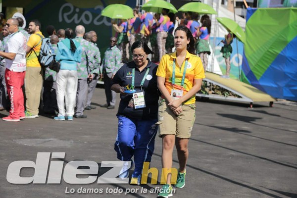 Así fue la bienvenida oficial a la delegación hondureña en Río de Janeiro.