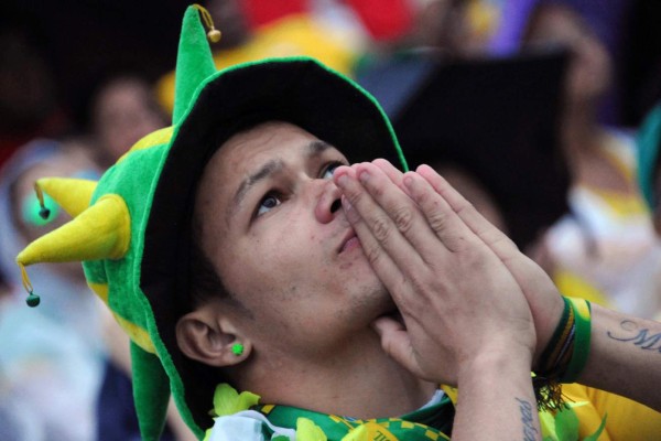 El sufrimiento de los brasileños por la paliza de Alemania