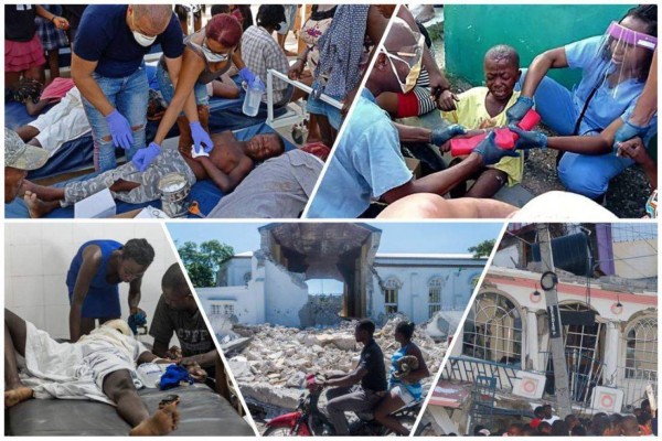 ¡Llanto y dolor! Imágenes del devastador terremoto en Haití donde se reportan 1,300 personas fallecidas