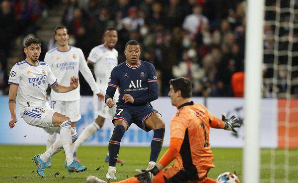 Mbappé le dio el triunfo por 1-0 al PSG en la ida de octavos ante el Real Madrid.