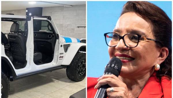 La presidenta Xiomara Castro llegará al Estadio Nacional en un auto tipo jeep descapotable.
