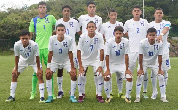 Esta es la Selección Sub-17 de Honduras que se prepara para el Premundial clasificatorio al Mundial de Perú. Foto: @FenafuthOrg