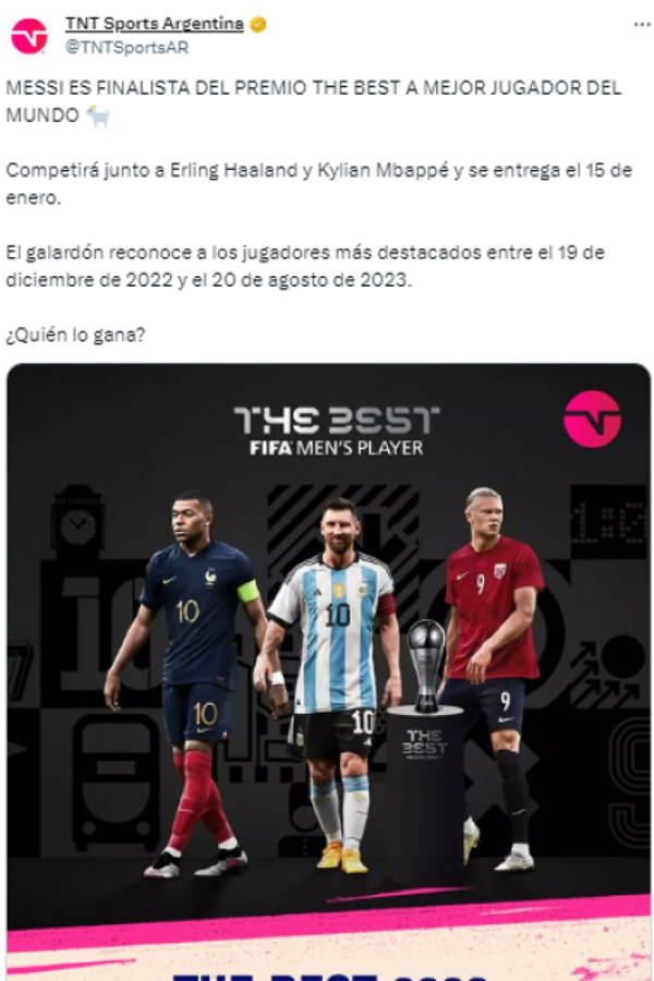 Indignación con Messi por su nominación al The Best 2023: “Es surrealista, Cristiano Ronaldo tuvo mejor año”