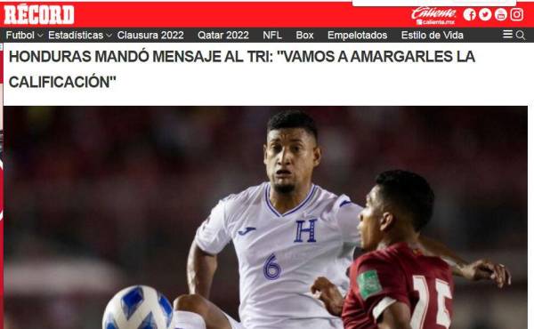 Prensa azteca, dividida sobre el Honduras-México: “Triunfo en la bolsa; no será fácil, nos quieren echar del Mundial”