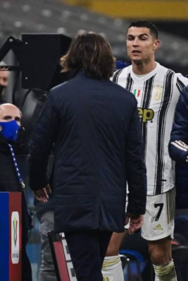 La protesta y enfado de Cristiano Ronaldo con Pirlo; dedicatoria especial de Lautaro Martínez