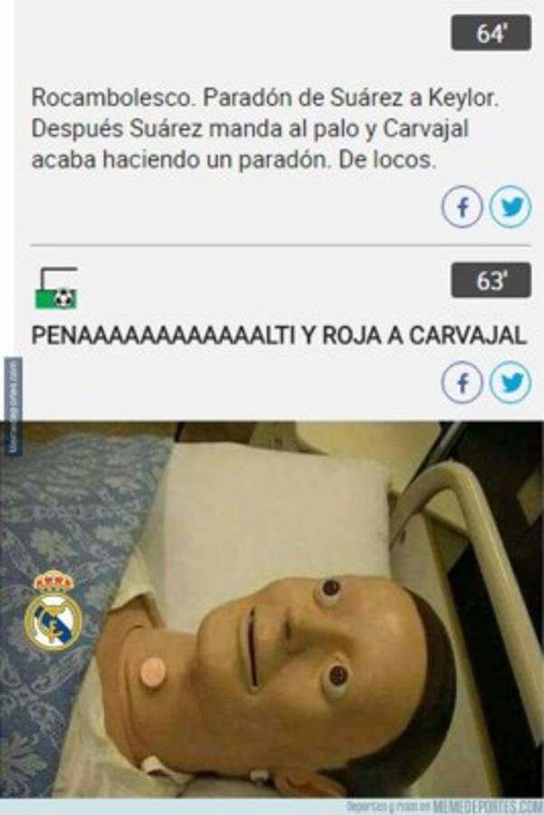¡MEMES! Hacen pedazos al Real Madrid tras perder el clásico ante Barcelona