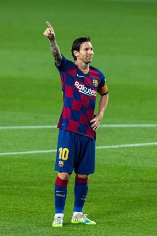 Fotos: El nuevo y raro festejo de Messi y así lució el Camp Nou en tiempos de coronavirus