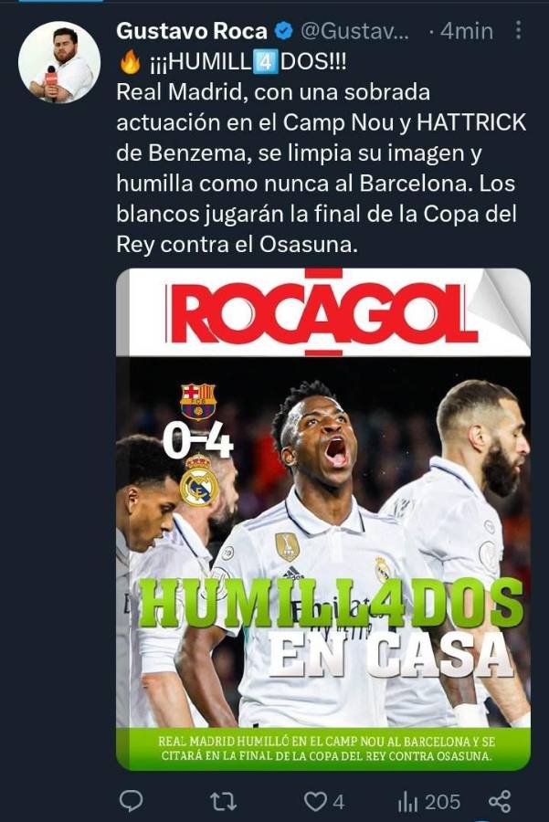 “Amargo trago en el Camp Nou”: Prensa internacional destaca al Real Madrid tras la goleada en la Copa del Rey ante Barcelona