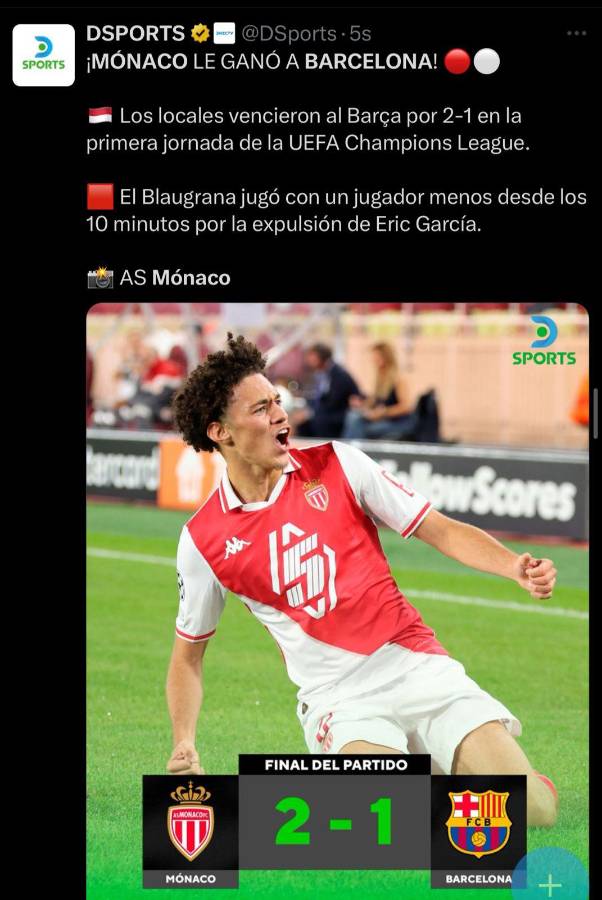 “Aparecen los fantasmas” “De vuelta a la tierra”: la reacción de la prensa tras la caída del Barca ante Mónaco en Champions