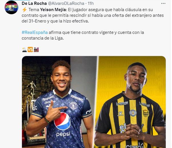 Lo que dice la prensa sobre la polémica entre Yeison Mejía, Motagua y Real España: “Siguen siendo mal asesorados”