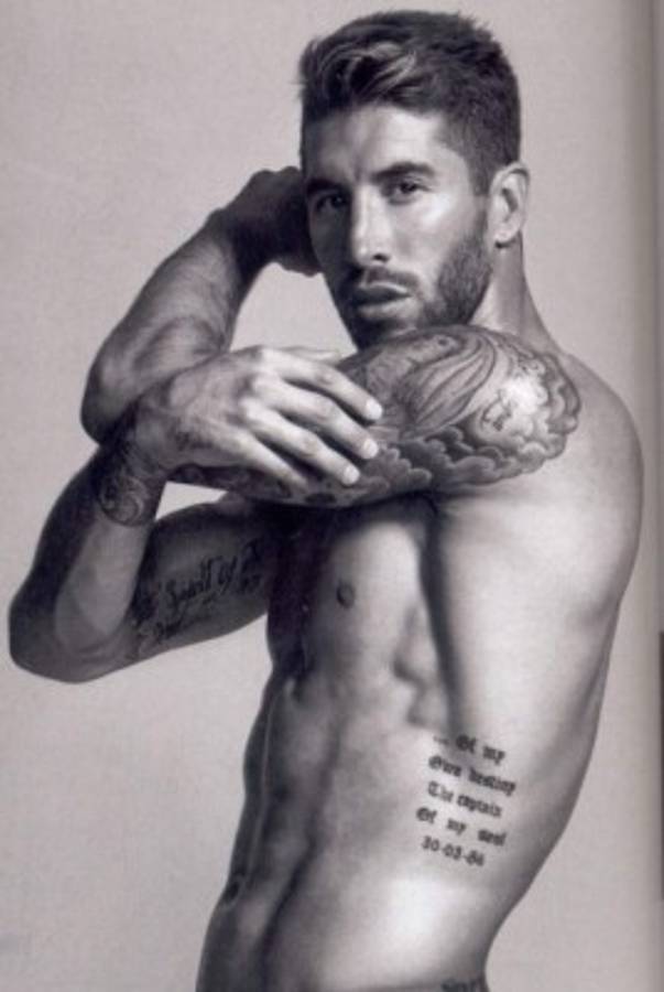 Los espectaculares tatuajes del capitán del Real Madrid, Sergio Ramos