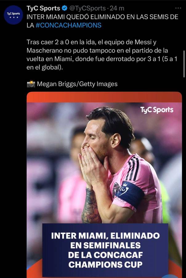 Vergüenza de equipo Le dio frío: la prensa no perdona a Messi tras la eliminación del Inter Miami en Champions de Concacaf