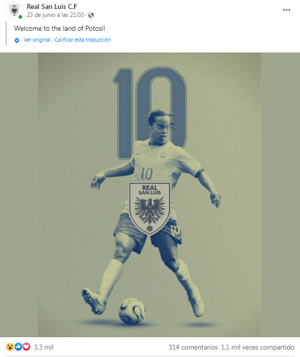 ¡Ronaldinho regresa al fútbol de México después de siete años y fue anunciado por este club!